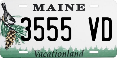 ME license plate 3555VD