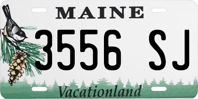 ME license plate 3556SJ