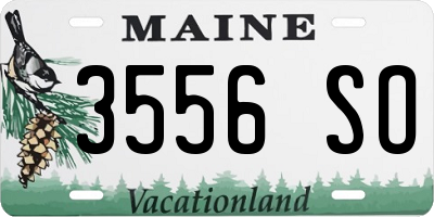 ME license plate 3556SO