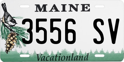 ME license plate 3556SV