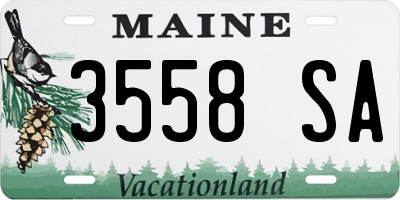ME license plate 3558SA