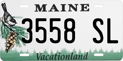 ME license plate 3558SL