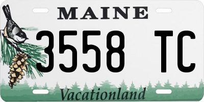 ME license plate 3558TC
