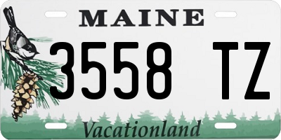 ME license plate 3558TZ