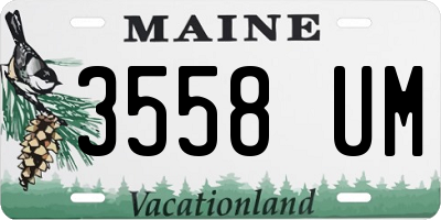 ME license plate 3558UM