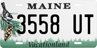 ME license plate 3558UT