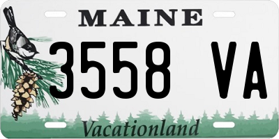ME license plate 3558VA