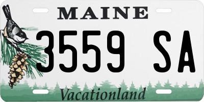 ME license plate 3559SA