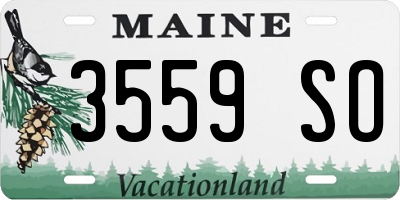 ME license plate 3559SO