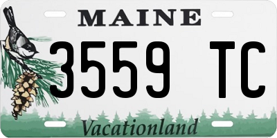 ME license plate 3559TC