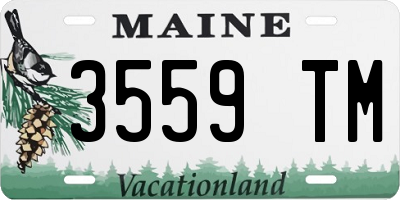 ME license plate 3559TM