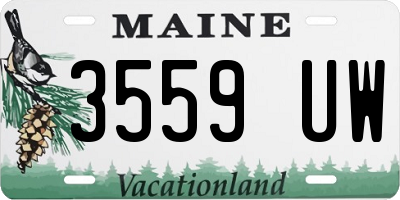 ME license plate 3559UW