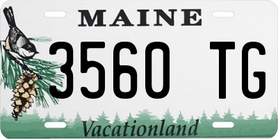 ME license plate 3560TG