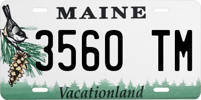 ME license plate 3560TM
