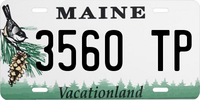 ME license plate 3560TP