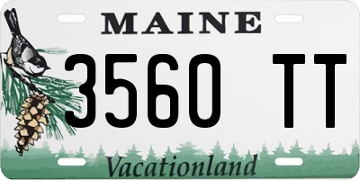ME license plate 3560TT