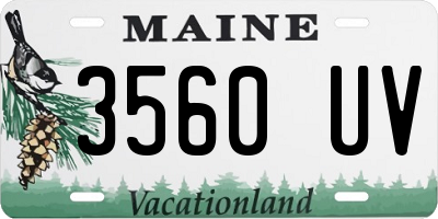 ME license plate 3560UV