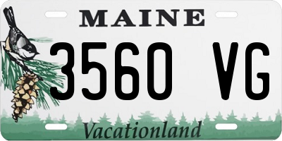 ME license plate 3560VG