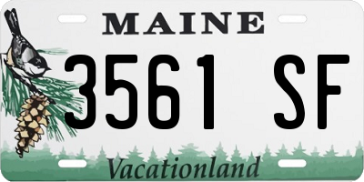 ME license plate 3561SF