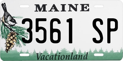 ME license plate 3561SP