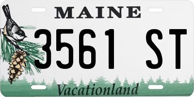 ME license plate 3561ST