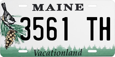 ME license plate 3561TH