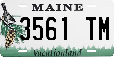 ME license plate 3561TM