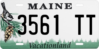 ME license plate 3561TT