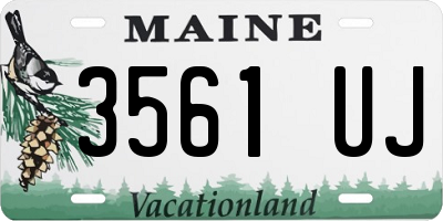 ME license plate 3561UJ