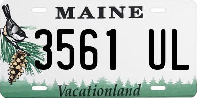 ME license plate 3561UL