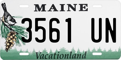 ME license plate 3561UN