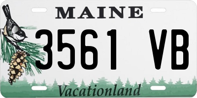 ME license plate 3561VB