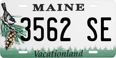 ME license plate 3562SE