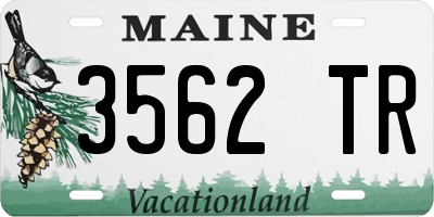 ME license plate 3562TR