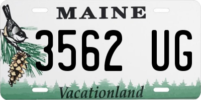 ME license plate 3562UG