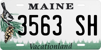 ME license plate 3563SH