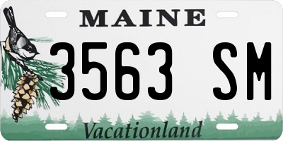 ME license plate 3563SM