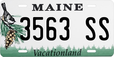 ME license plate 3563SS