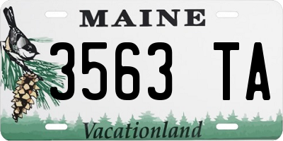 ME license plate 3563TA
