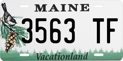 ME license plate 3563TF