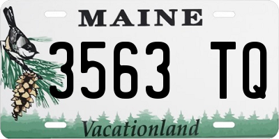 ME license plate 3563TQ