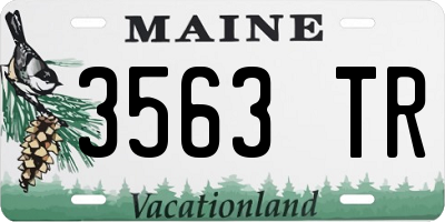 ME license plate 3563TR