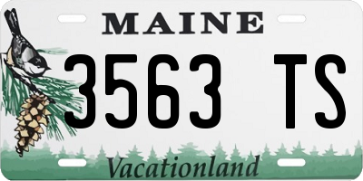 ME license plate 3563TS