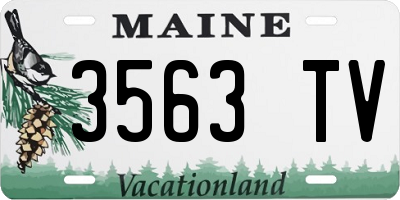 ME license plate 3563TV