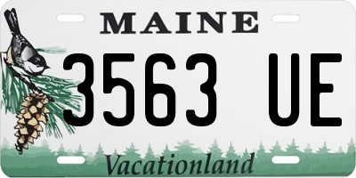 ME license plate 3563UE