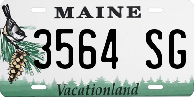 ME license plate 3564SG