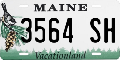 ME license plate 3564SH