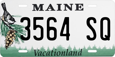 ME license plate 3564SQ