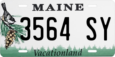 ME license plate 3564SY