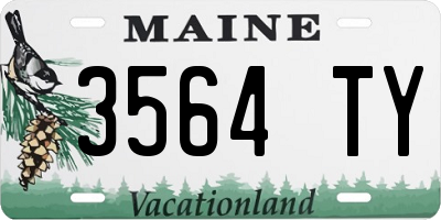 ME license plate 3564TY